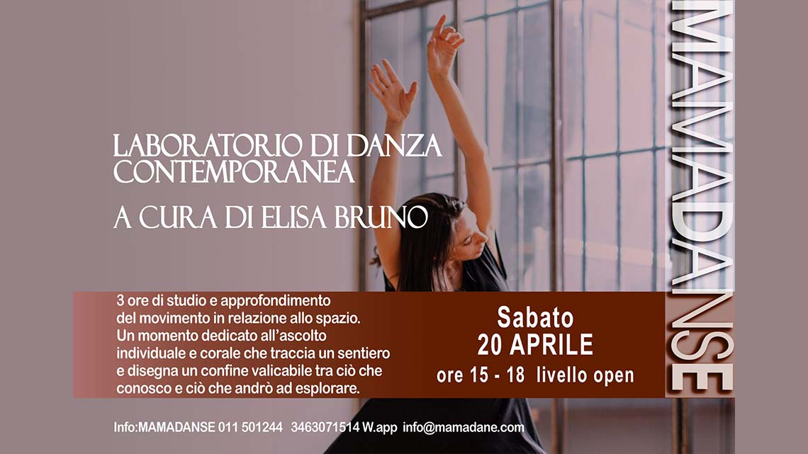 Laboratorio  di Danza Contemporanea a Mamadanse, Scuola di Danza Torino