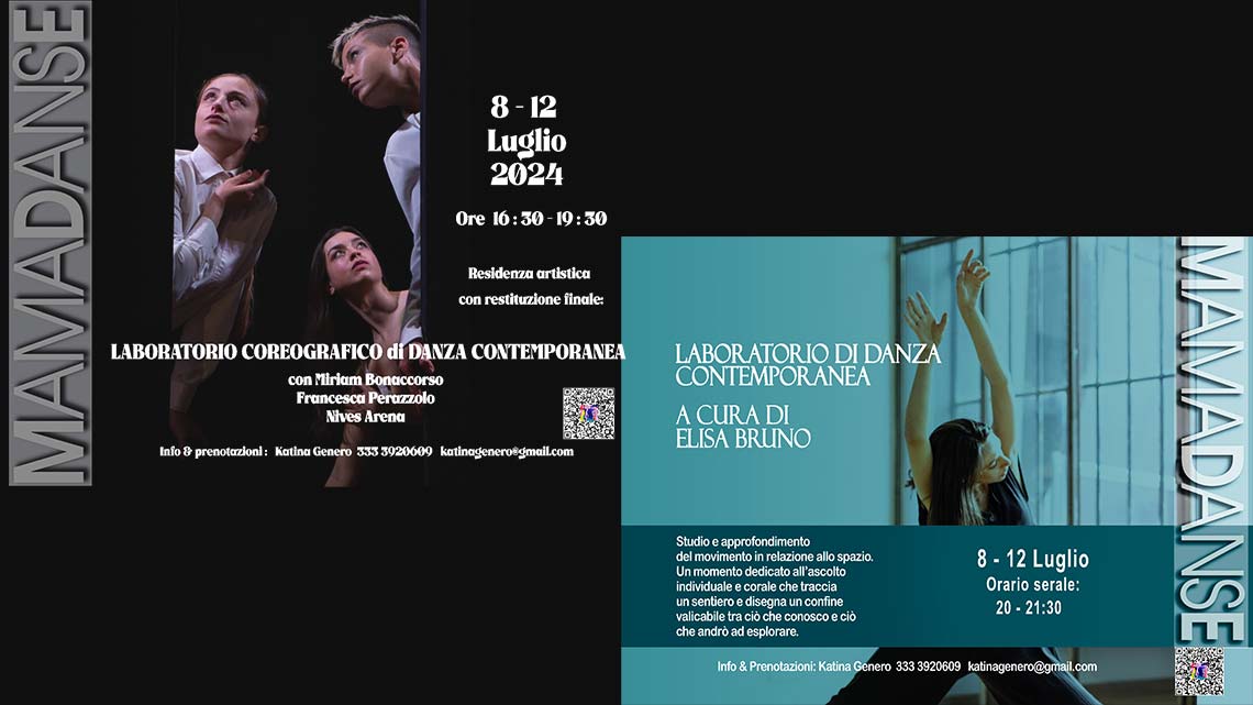 Stage e Laboratorio Coreografico di Danza Contemporanea a Mamadanse, Scuola di Danza Torino