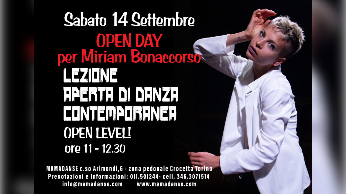 Lezione Aperta di Danza Contemporanea con Miriam Bonaccorso